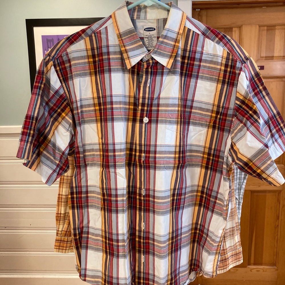 Old Navy plaid short sleeve shirt - Picture 1 of 2